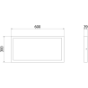 Mexen Brill-S felületre szerelhető LED mennyezeti panel 60 x 30 cm, 24W, Semleges - 4000K, 2640 lm, fekete