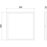 Mexen Brill-S panou LED plafonieră montaj aplicat 60 x 60 cm, 36W, Neutru - 4000K, 4320 lm, alb - L207-060-060-3640-20