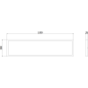 Mexen Brill-S felszerelhető LED mennyezeti panel 120 x 30 cm, 36W, Semleges - 4000K, 3960 lm, fekete - L207-120-030-3640-70