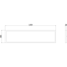 Mexen Brill-S panou LED montat pe tavan 120 x 30 cm, 36W, Neutru - 4000K, 3960 lm, negru - L207-120-030-3640-70