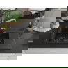 Mexen Gaspar chiuvetă din granit cu 1,5 cuve, cu scurgător și baterie de bucătărie Rita, negru/auriu - 6507-75-670300-50-B