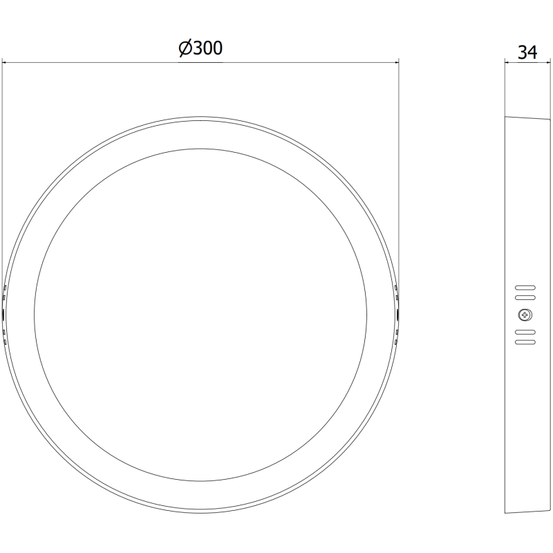 Mexen LDSR LED mennyezeti lámpa, felületi szerelés, átmérő 30 cm, 24W, Semleges - 4000K, 2640 lm, fehér