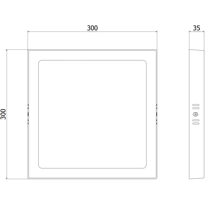 Mexen LDSS plafon LED montat pe tavan 30 x 30 cm, 24W, Neutru - 4000K, 2640 lm, alb - L213-030-2440-20