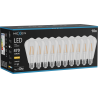 Mexen Vintis 10x LED filament izzó E27, ST64, 4W, Meleg - 2700K, 470 lm, átlátszó - L152-E27-0427-00x10