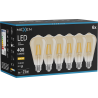Mexen Vintis 6x LED filament izzó E27, ST64, 4W, Meleg - 2700K, 400 lm, borostyán - L152-E27-0427-50x06