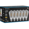 Mexen Vintis 6x LED E27 filament izzó, ST64, 4W, Meleg - 2700K, 300 lm, füstszínű - L152-E27-0427-70x06