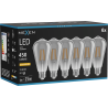 Mexen Vintis 6x Bec LED cu filament E27, ST64, 6W, Caldă - 2200K, 450 lm, fumuriu - L152-E27-0622-70x06