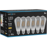 Mexen Vintis 6x Bec LED filament E27, ST64, 6W, Caldă - 2700K, 510 lm, fumuriu - L152-E27-0627-70x06