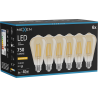 Mexen Vintis 6x LED filament izzó E27, ST64, 8W, Meleg - 2200K, 750 lm, borostyán - L152-E27-0822-50x06
