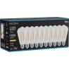 Mexen Vintis 10x LED filament izzó E27, ST64, 10W, Meleg - 2200K, 1320 lm, átlátszó - L152-E27-1022-00x10