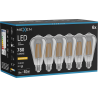 Mexen Vintis 6x Bec LED cu filament E27, ST64, 10W, Lumină Caldă - 2200K, 780 lm, fumuriu - L152-E27-1022-70x06