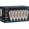 Mexen Vintis 6x LED filament izzó E27, ST64, 10W, Meleg - 2200K, 780 lm, füstszínű - L152-E27-1022-70x06