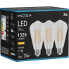 Mexen Vintis 3x LED filament izzó E27, ST64, 10W, Meleg - 2700K, 1320 lm, átlátszó - L152-E27-1027-00x03