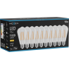 Mexen Vintis 10x LED filament izzó E27, ST64, 10W, Meleg - 2700K, 1320 lm, átlátszó - L152-E27-1027-00x10