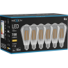 Mexen Vintis 6x Filament LED izzó E27, ST64, 10W, Meleg - 2700K, 780 lm, füstös - L152-E27-1027-70x06