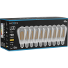 Mexen Vintis 10x Bec LED cu filament E27, ST64, 10W, Caldă - 2700K, 780 lm, fumuriu - L152-E27-1027-70x10