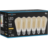 Mexen Vintis 6x Bec LED filament spirală E27, ST64, 4W, Caldă - 2200K, 360 lm, chihlimbar - L162-E27-0422-50x06