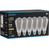 Mexen Vintis 6x Bec LED filament spirală E27, ST64, 6W, Caldă - 2200K, 350 lm, fumuriu - L162-E27-0622-70x06