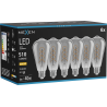 Mexen Vintis 6x Bec LED filament spirală E27, ST64, 6W, Caldă - 2700K, 510 lm, fumuriu - L162-E27-0627-70x06