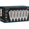 Mexen Vintis 6x LED spirál izzó E27, ST64, 6W, Meleg - 2700K, 510 lm, füstös - L162-E27-0627-70x06