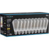 Mexen Vintis 10x Bec cu filament spirală LED E27, ST64, 6W, Caldă - 2700K, 510 lm, fumuriu - L162-E27-0627-70x10