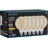 Mexen Vintis 6x Bec LED filament E27, G125, 6W, Cald - 2200K, 600 lm, chihlimbar - L158-E27-0622-50x06
