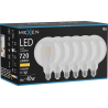 Mexen Vintis 6x Bec LED filament E27, G125, 6W, Cald - 2700K, 720 lm, transparent - L158-E27-0627-00x06