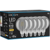 Mexen Vintis 6x Bec LED filament E27, G125, 6W, Caldă - 2700K, 510 lm, fumuriu - L158-E27-0627-70x06