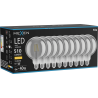 Mexen Vintis 10x LED filament izzó E27, G125, 6W, Meleg - 2700K, 510 lm, füstös - L158-E27-0627-70x10