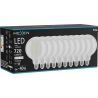 Mexen Vintis 10x LED filament izzó E27, G125, 6W, Semleges - 4000K, 720 lm, átlátszó - L158-E27-0640-00x10