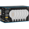 Mexen Vintis 6x Bec LED filament E27, G125, 8W, Cald - 2700K, 1055 lm, clar - L158-E27-0827-00x06