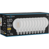 Mexen Vintis 10x LED szálizzó E27, G125, 8W, Meleg - 2700K, 1055 lm, átlátszó - L158-E27-0827-00x10