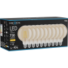Mexen Vintis 10x Bec filament LED E27, G125, 8W, Caldă - 2700K, 750 lm, chihlimbar - L158-E27-0827-50x10