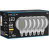 Mexen Vintis 6x LED filament izzó E27, G125, 8W, Meleg - 2700K, 680 lm, füstszínű - L158-E27-0827-70x06