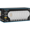 Mexen Vintis 10x LED izzószálas izzó E27, G125, 10W, Meleg - 2700K, 1320 lm, tiszta - L158-E27-1027-00x10