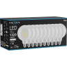 Mexen Vintis 10x LED filament izzó E27, G125, 10W, Semleges - 4000K, 1320 lm, átlátszó - L158-E27-1040-00x10