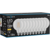 Mexen Vintis 10x Bec cu filament LED E27, G125, 12W, Cald - 2700K, 1560 lm, transparent - L158-E27-1227-00x10