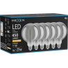 Mexen Vintis 6x LED spirál izzó, E27, G125, 8W, Meleg - 2200K, 450 lm, füstszínű - L168-E27-0822-70x06