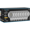 Mexen Vintis 10x Filament spirál LED izzó E27, G125, 8W, Meleg - 2200K, 450 lm, füstös - L168-E27-0822-70x10