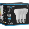 Mexen Nova 3x Bec LED E27, R63, 8W, Rece - 6500K, 840 lm - L104-E27-0865-01x03