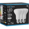 Mexen Nova 3x LED izzó E27, R63, 10W, Semleges - 4000K, 1055 lm - L104-E27-1040-01x03