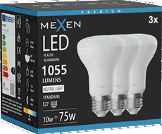Mexen Nova 3x Bec LED E27, R63, 10W, Neutră - 4000K, 1055 lm - L104-E27-1040-01x03