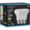 Mexen Nova 3x Bec LED E27, R63, 12W, Caldă - 3000K, 1260 lm - L104-E27-1230-01x03