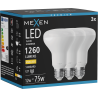 Mexen Nova 3x LED izzó E27, R80, 12W, Meleg - 3000K, 1260 lm - L105-E27-1230-01x03