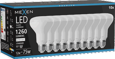 Mexen Nova 10x Bec LED E27, R80, 12W, Neutră - 4000K, 1260 lm - L105-E27-1240-01x10