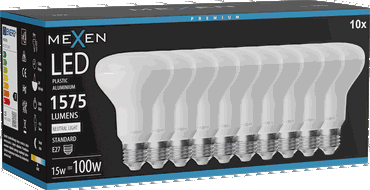 Mexen Nova 10x Bec LED E27, R80, 15W, Neutru - 4000K, 1575 lm - L105-E27-1540-01x10