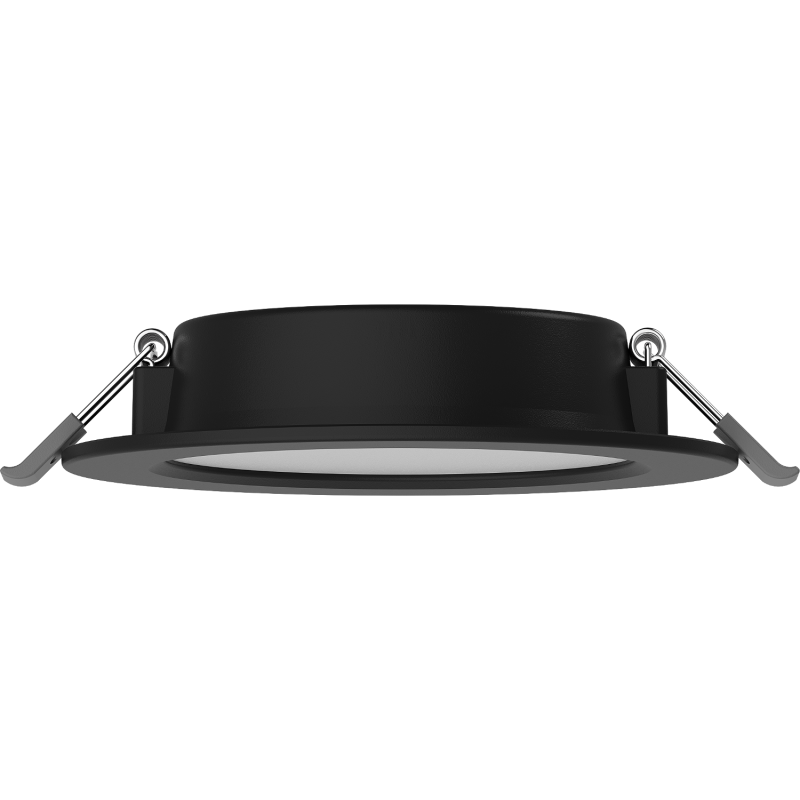 Mexen LDRR panou plafonieră LED încastrată fi 12 cm, 6W, Neutru - 4000K, 390 lm, negru - L210-012-0640-70