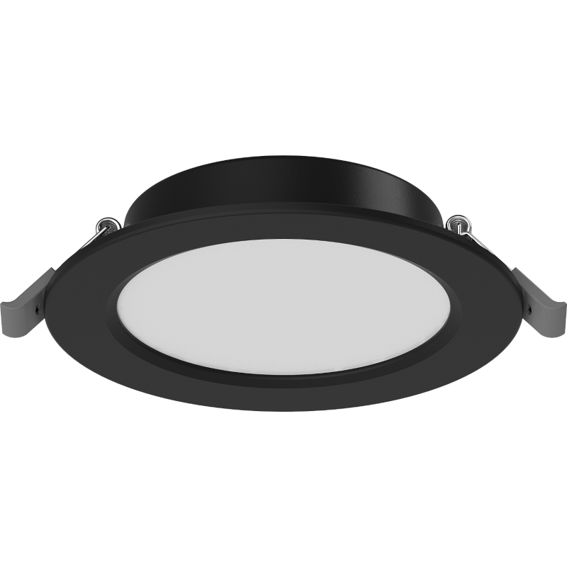 Mexen LDRR panou plafonieră LED încastrată fi 12 cm, 6W, Neutru - 4000K, 390 lm, negru - L210-012-0640-70