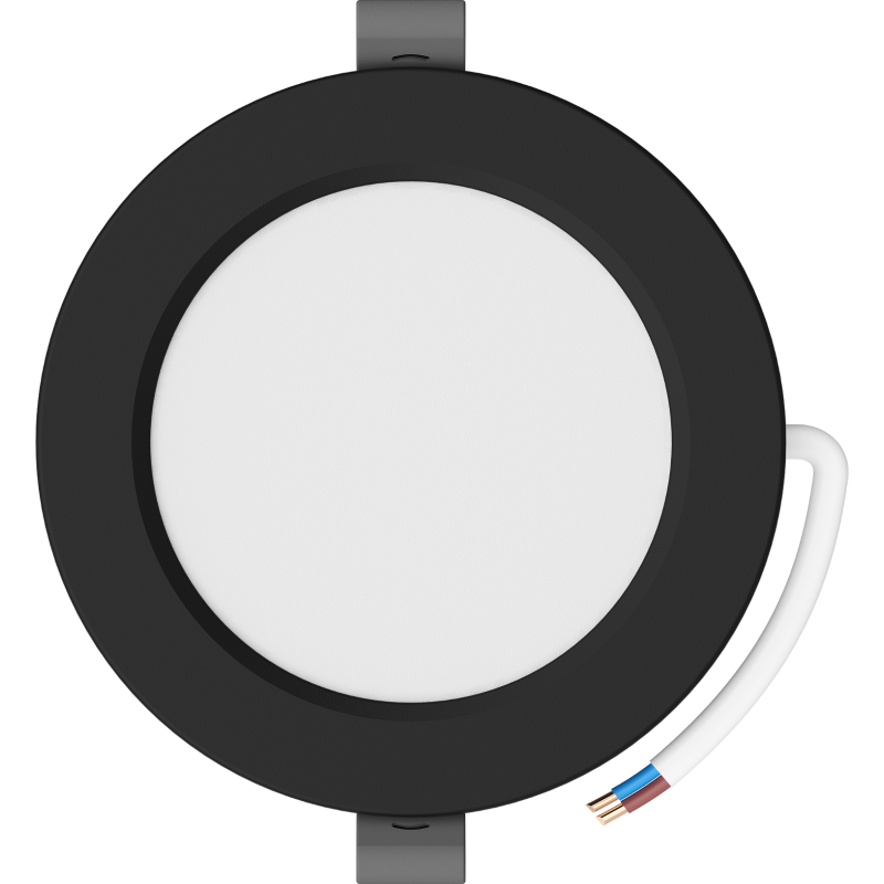 Mexen LDRR panou plafonieră LED încastrată fi 12 cm, 6W, Neutru - 4000K, 390 lm, negru - L210-012-0640-70