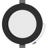 Mexen LDRR LED süllyesztett mennyezeti panel, fi 12 cm, 6W, Semleges - 4000K, 390 lm, fekete - L210-012-0640-70